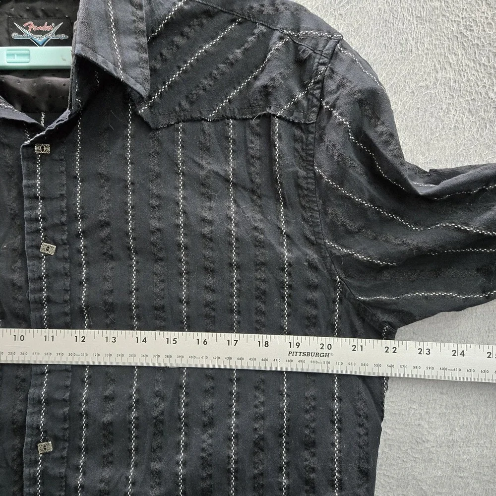 VINTAGE Fender‎ By Rock & Roll Religion Men Button Up Shirt L Cross Grunge Y2K